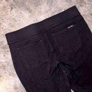 DKNY Jeans Ponte Pants Womens Large Black Rayon Stretch Pockets Pull On Casual